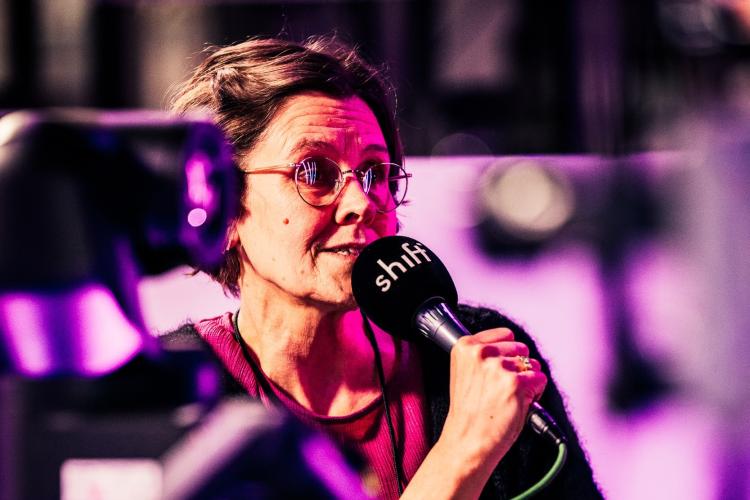 prof. Sofie Goormachtig as a guest for a radio recording at the Flanders Technology and Innovation festival in Ghent, Belgium